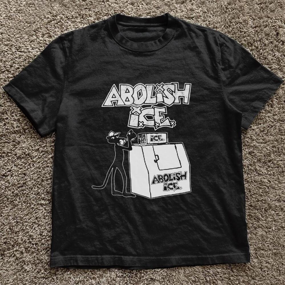 Black Abolish Ice Panther Tee